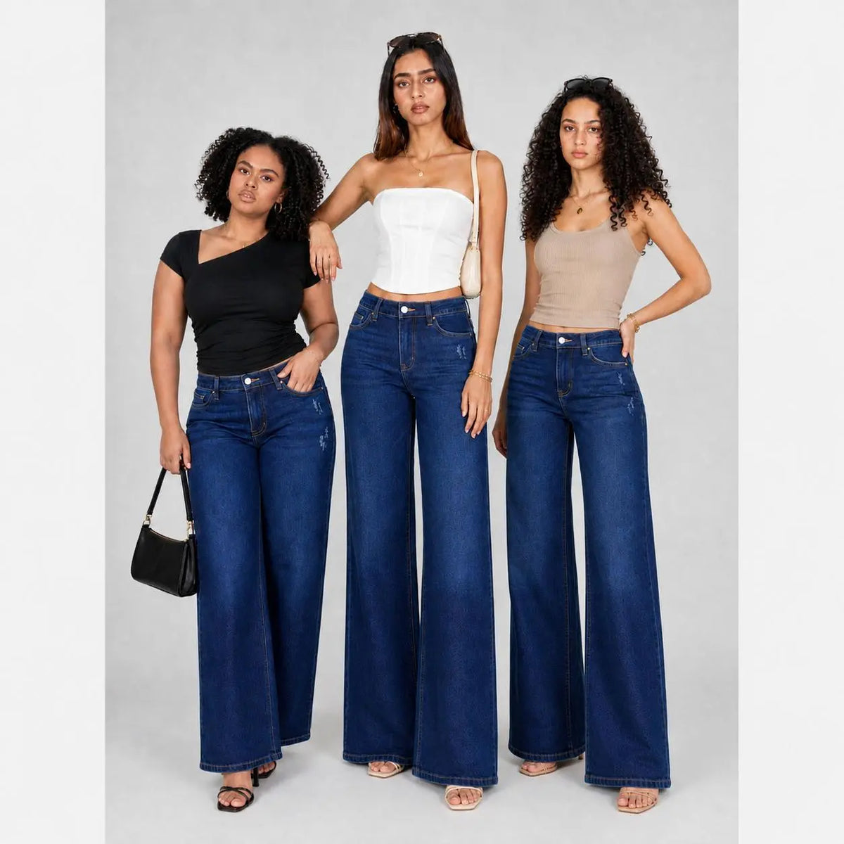 Magic ONESO Mid-Low Rise BBL Wide Leg Jeans