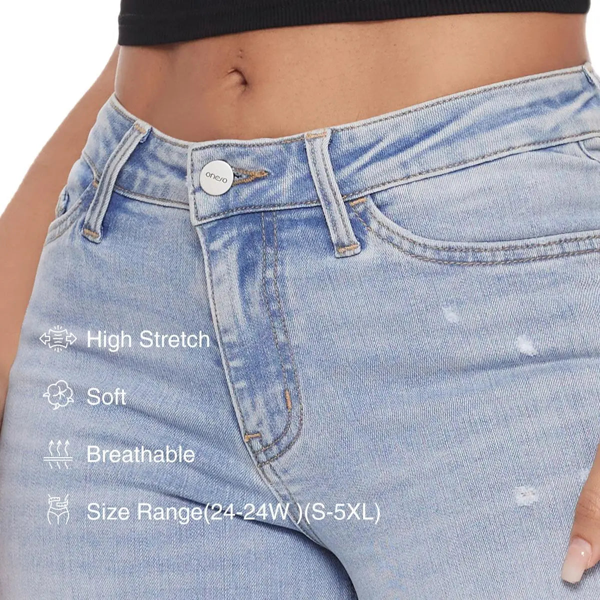 Magic ONESO Mid-Low Rise BBL Wide Leg Jeans